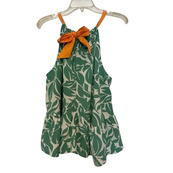 THML‎ Mint Green Floral Print Halter Top size M NWT - Picture 2 of 8